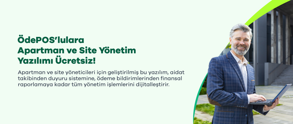 ÖdePOS'lulara Apartman ve Site Yönetim Yazılımı Ücretsiz!
