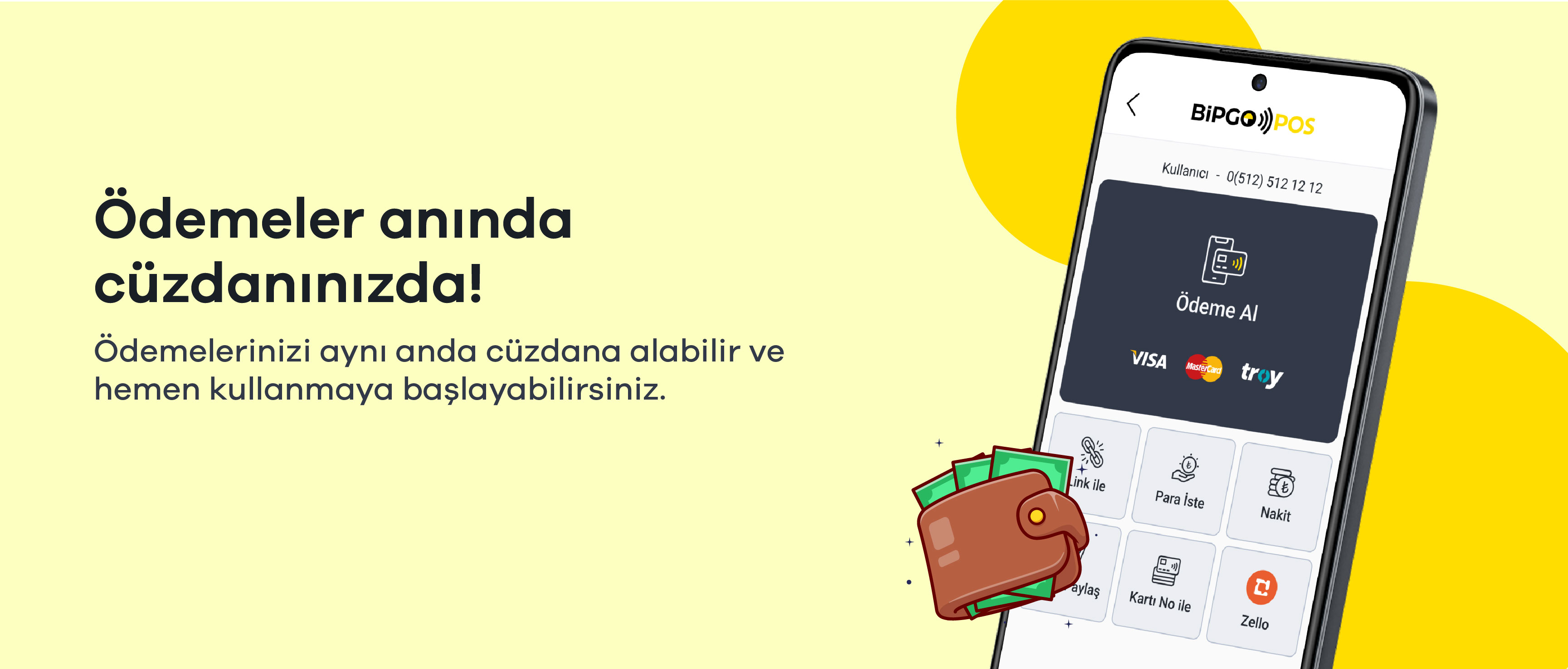 Ödemeler Anında Cüzdanınızda!