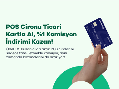 POS Cironu Ticari Kartla Al, %1 Komisyon İndirimi Kazan!